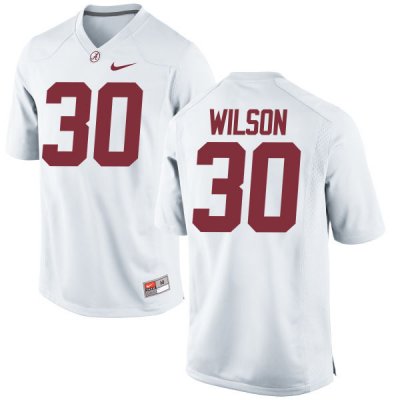 Women's Alabama Crimson Tide #30 Mack Wilson White Replica NCAA College Football Jersey 2403SFHE3